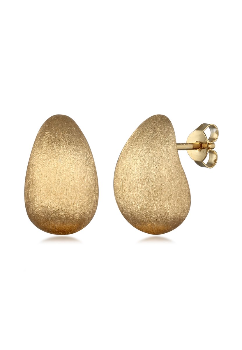 Elli PREMIUM - Oorbellen - Dames oorsteker druppel chunky geborsteld in 925 sterling zilver - Dames