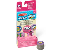 foto van Melissa & Doug Sticker WOW! Mini Activity Pad en 200+ navulstickers – Diverse favoriete dingen-stickers