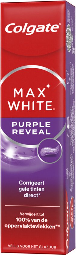 Colgate Dentifrice Max White Purple Reveal, 75 ml