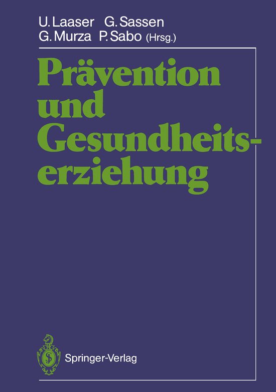 Pravention Und Gesundheitserziehung - cover