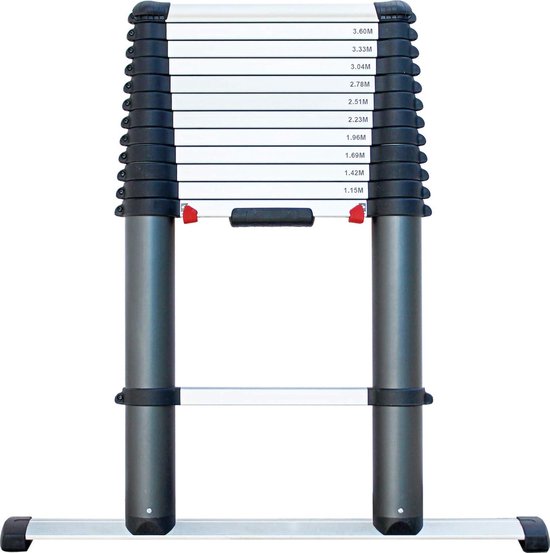 YRHome Telescopische ladder, aluminium, multifunctionele ladder