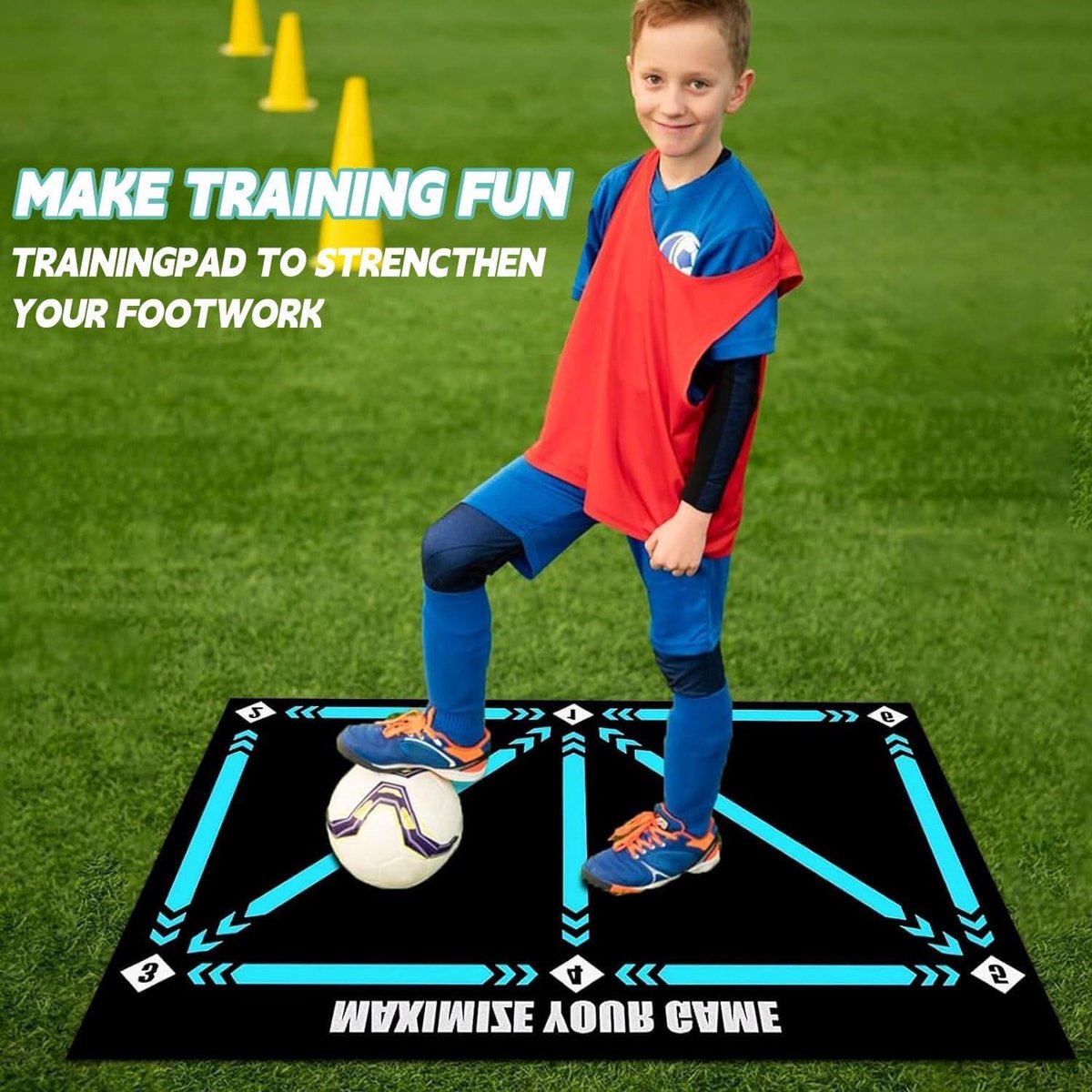 Voetbal Dribble Training Mat - 90 x 60 cm schokabsorptie