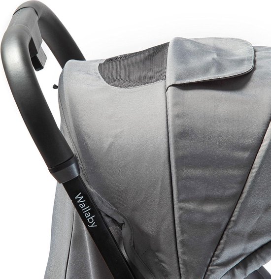 Wandelwagen Lichtgewicht en Ultra Compacte Reiswandelwagen Vliegtuig Handbagage - Grijs Oxford Buggy inklapbaar vliegtuig van KIDUKU — afbeelding 4