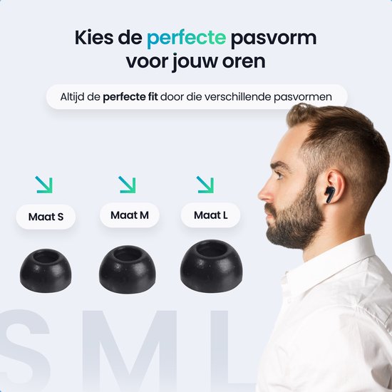 Siltcon® SoundWave Pro 1 - Draadloze Oordopjes – Oortjes Draadloos – Oordopjes – Oortjes - Bluetooth Oordopjes - Noise cancelling ANC+ENC - Universeel - BT 5.3 - Zwart