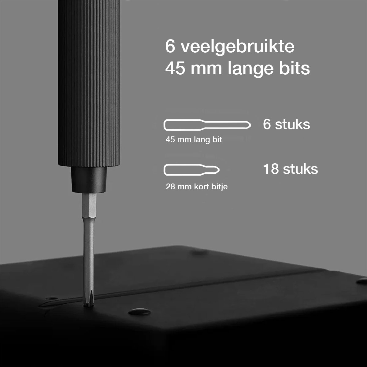 Xiaomi Elektrische Precisie Schroevendraaier - 24 bits, 2 snelheden thumbnail 3