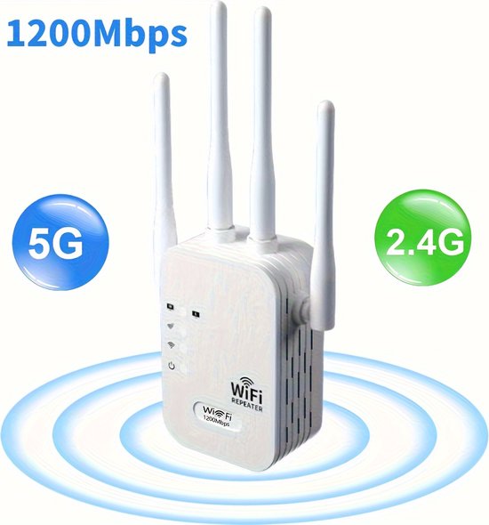 Foto: Wifi versterker wifi versterker wifi booster wifi router wifi repeater wifi versterker draadloos wifi versterkers 1200mbps wifi stopcontact