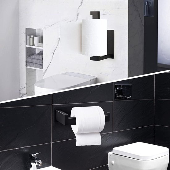 Minismus Zwart 5 Rollen Ruimtebesparend Badkamer Minismus Toiletpapierhouder Voor De Vloer – Zwart, Ruimtebesparend, Voor 5 Rollen Toilet Paper Gun