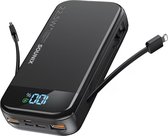 Bol.com Sounix Powerbank 30.000 mAh met kabels - Lightning USB A USB C & Micro USB - 22.5W Snellader & batterij LED-display - Ge... aanbieding