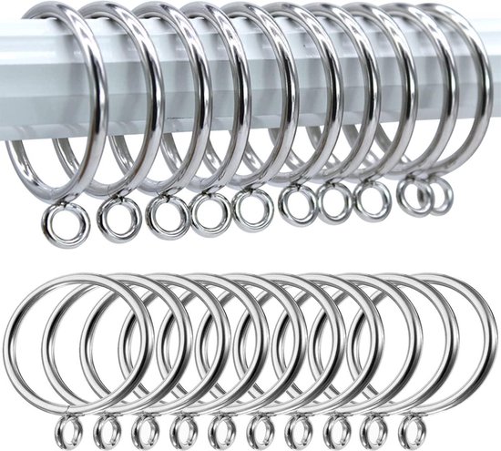 IPEAK 50 Pack metalen gordijn ringen opknoping haken voor gordijnen en staven, 38mm interne diameter (messing