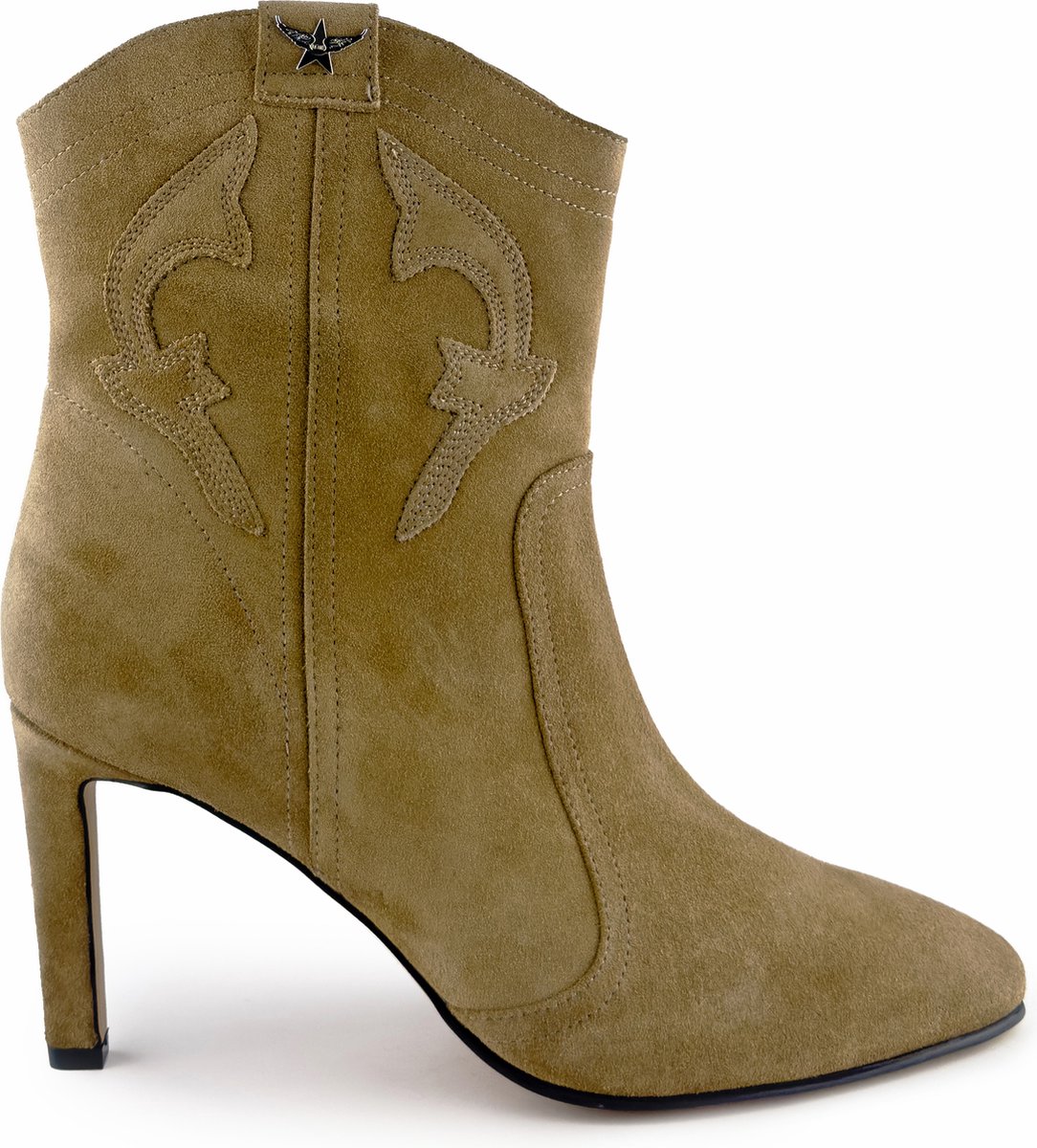 Asadlie Blair Camel Leren Enkellaarzen Maat 38