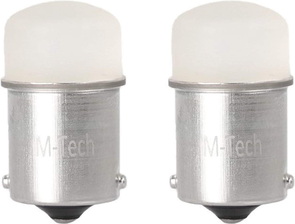 BA15S - 1156 - autolamp set - wit | R5W - R10W - 5007 - 2x 9-SMD LED | 3 Watt - 12V DC