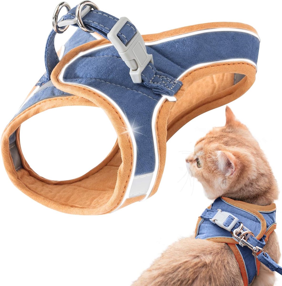 Bol.com Lexium Kattenharnas - Kattentuigje met looplijn - Katten harnas - Kattenharnas met leiband - Kattenharnas met looplijn -... aanbieding