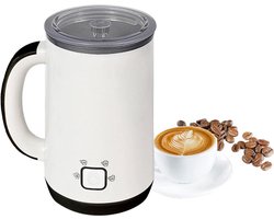 Milk Frother - Non-Stick Surface, White Stainless Steel - 280 ml, Removable Base, Silent Operation - Cappuccino Machine 550 W