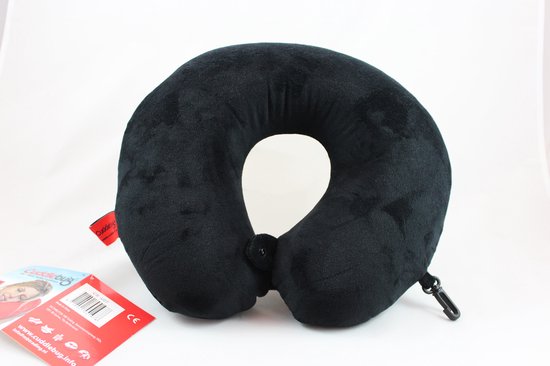 Cuddlebug Reiskussen Nek kussen - zwart - R pet van Cuddlebug — afbeelding 3
