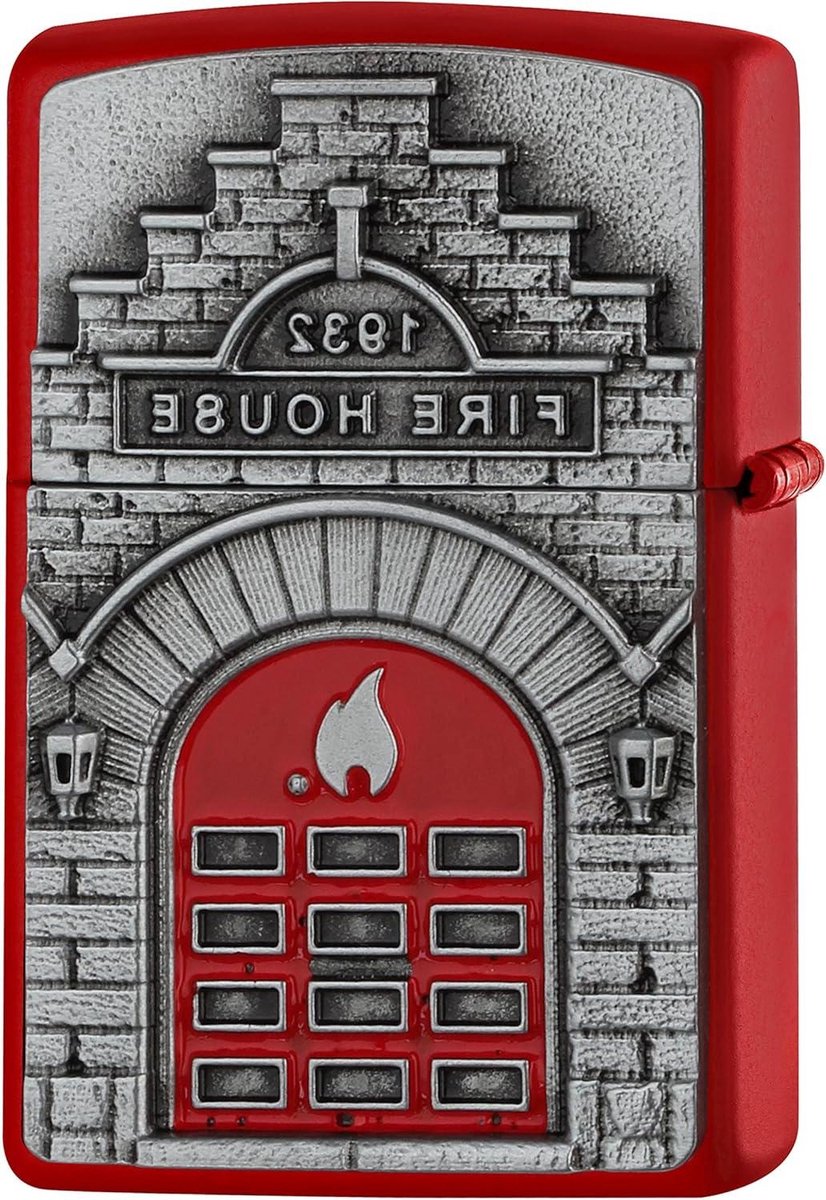 Red Matte Spring 2017 Aansteker Chroom Zilver 58 x 38 x 2 cm - FIRE HOUSE