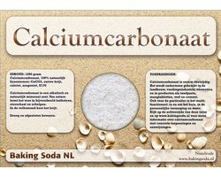 Calciumcarbonaat - 500 gram – 100% krijtpoeder - Calciumpoeder - Baking Soda NL