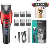 Professionele Hondentondeuse - Hondentondeuse Dikke Vacht - Honden Tondeuse - Draadloos - Tondeuse Hond - Tondeuse Kat - Hondentrimmer - Incl. E-Book