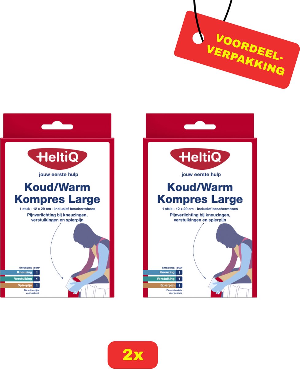 Goedkoopste 2 x HeltiQ Koud/Warm Kompres Large - Voordeelverpakking