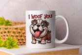 Mug I Woof you - chiens - cadeau - présent - chiots - chiotlove - doglover - doggy - chiens - chiot amour - mon chien - chien amour - monde canin