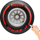 TirePaint Bandenstift SET ROOD met borsteltje en afbreekmesje