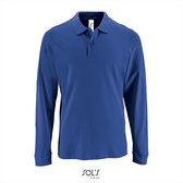 Polo piqué manches longues homme SOL'S Perfect L02087 - Blue Royal 241 - XL