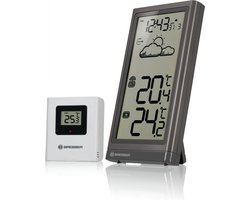 Bresser Weerstation - Meteo Temp - Grijs - Draadloos - Voor Binnen & Buiten