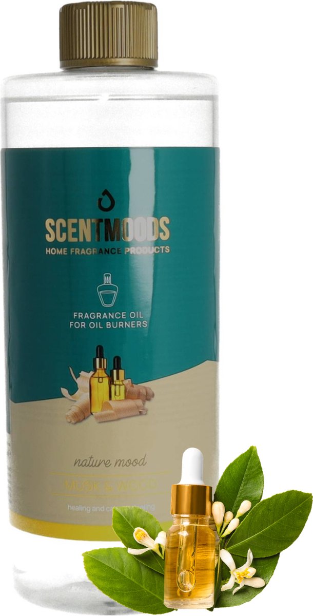 Goedkoopste Scentmoods Musk & Hout Geurolie - Geurolie Voor Oliebrander - Etherische Olie - Essentiele Olie - Etherische Olien - 750ml
