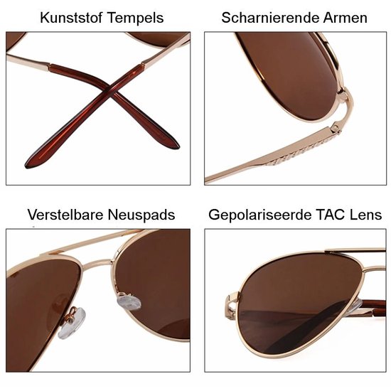 Fako Sunglasses® - Pilotenbril - Piloot Zonnebril - Polariserend - Polarized Zonnebril - Heren Zonnebril - Dames Zonnebril - Model Jamy - Antraciet - Donkergroen van Fako Sunglasses® — afbeelding 2