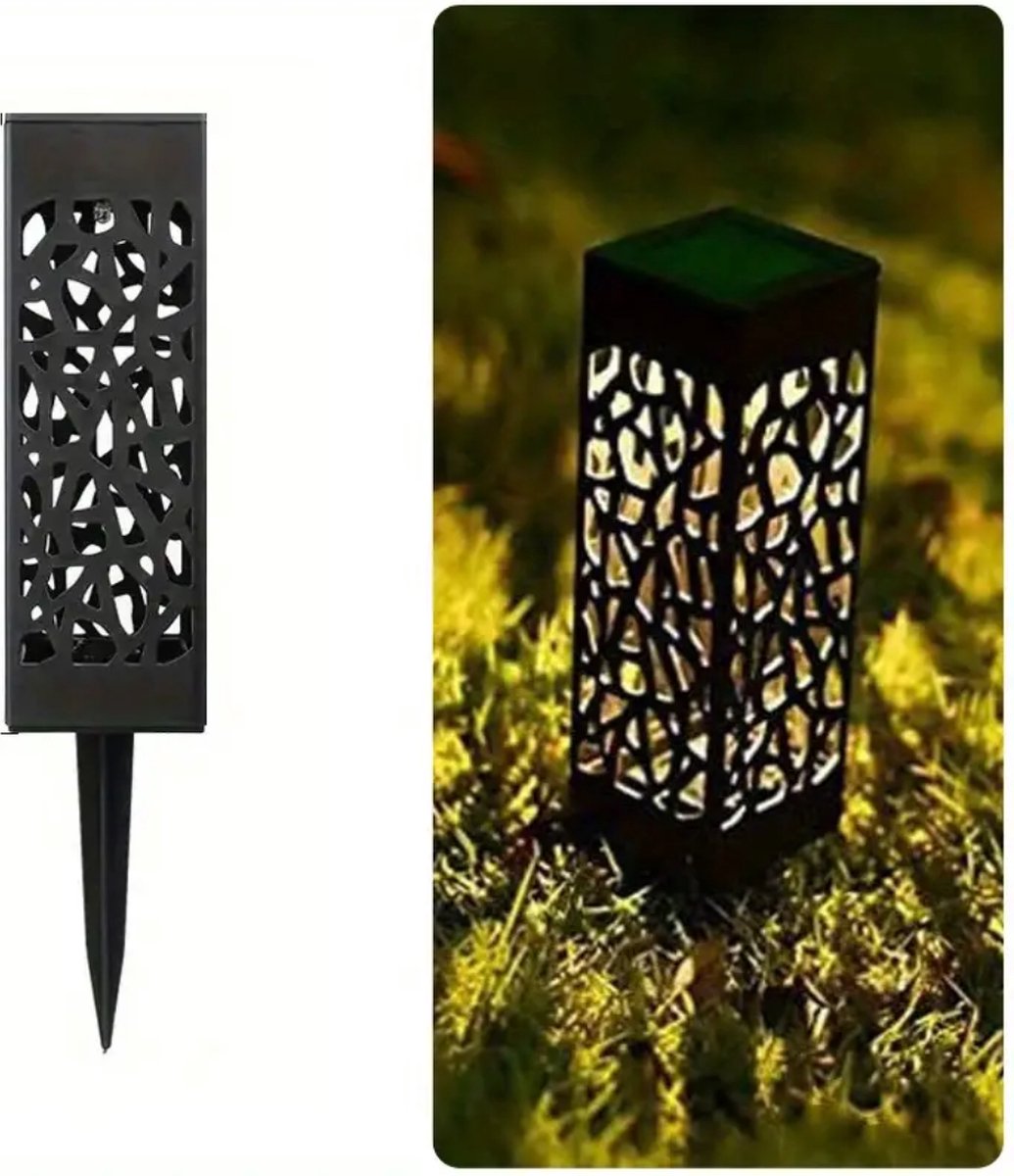 Nivard Tuinverlichting - Tuinlampen - Buitenverlichting - Tuin Verlichting - Led Lamp - Licht - Op Zonneenergie - LED - Warm Licht - 6 stuks
