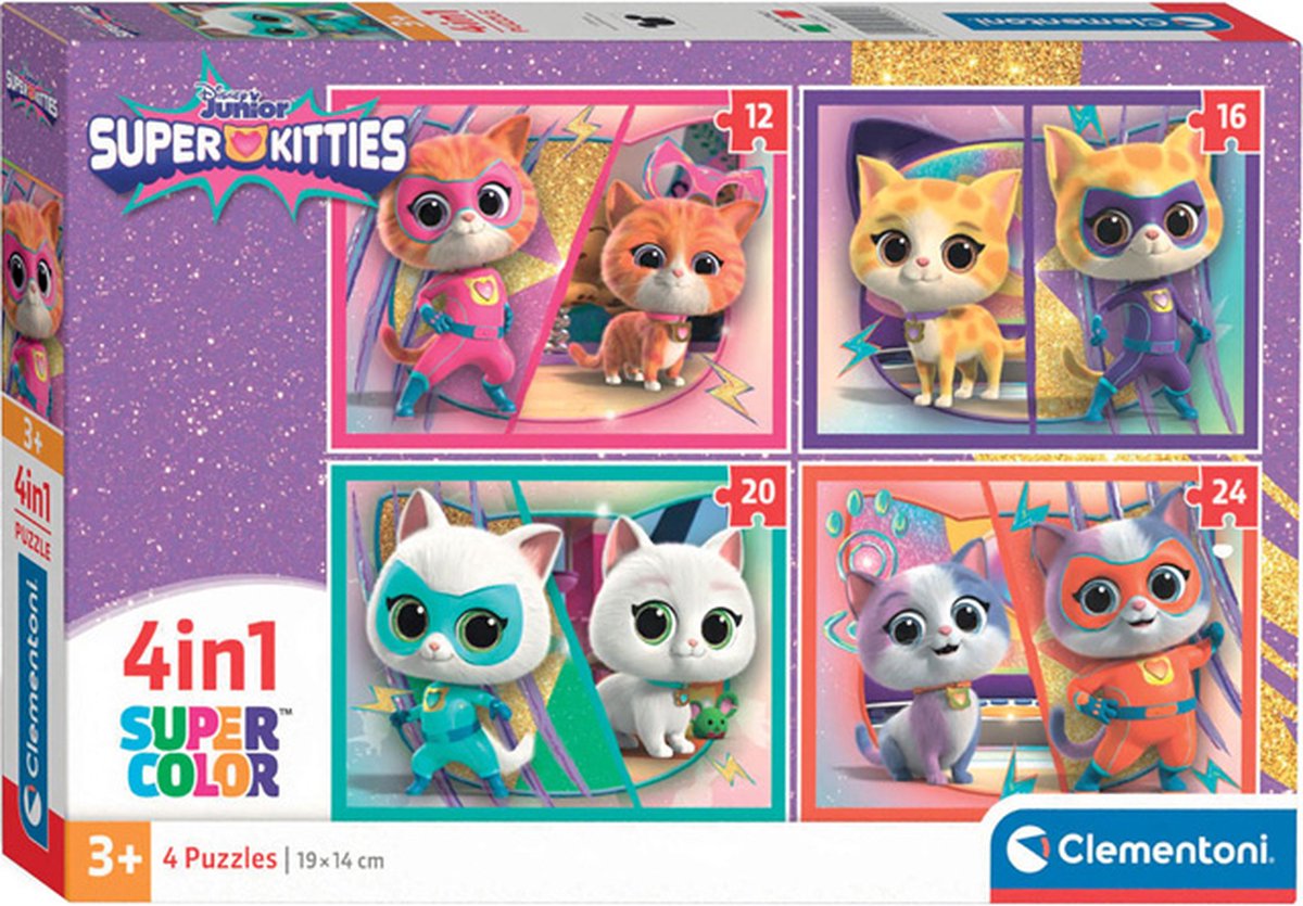 Clementoni PZL 4IN1 DISNEY SUPER KITTIES