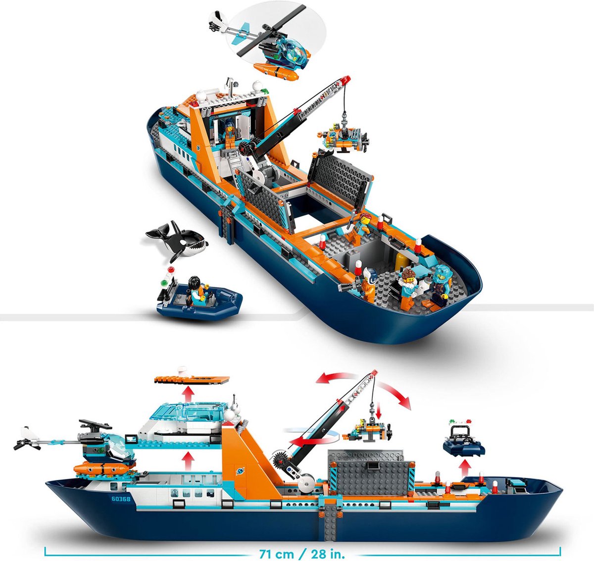 LEGO City Poolonderzoeksschip Groot Drijvend Boot Speelgoed Set voor Kinderen 7+ - 60368 — afbeelding 16