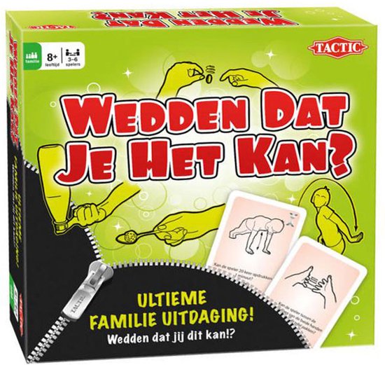 Tactic Wedden dat je het kan? - Familiespel - Partyspel - Vanaf 8 jaar | Games | bol