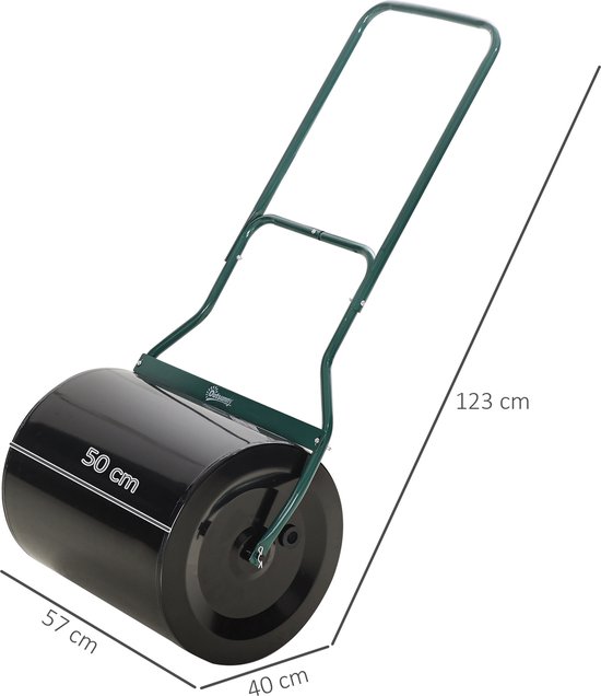 Outsunny - Gazonwals - met U-Handgreep - 60 l Water/Zand vulling van Outsunny — afbeelding 3