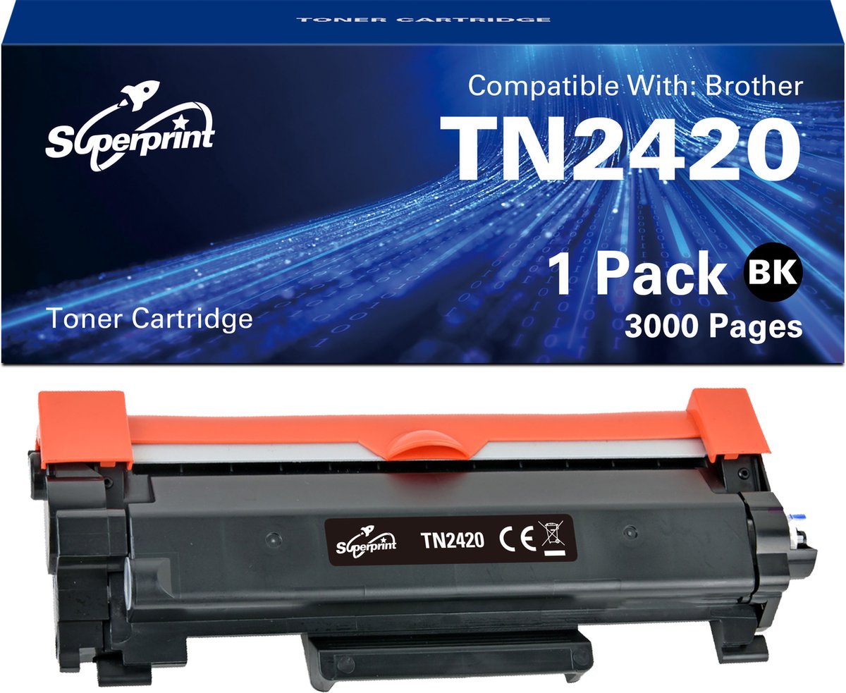 Superprint TN2420 Huismerk Toner geschikt voor Brother TN-2420 TN-2410- Zwart