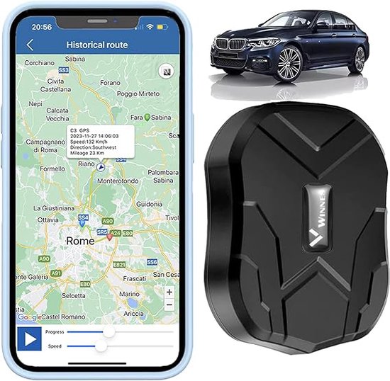 GPS Tracker 4G - Magneet 4G GPS Tracker Auto - APP Abonnementvrij - IP68 Waterdicht - RealTime Track & Trace Systeem - 5000mAh - 150 Landen + Europa Dekking - Slimme Sensoren - GPS voor Auto, Scooter, Camper, Fiets, Boot - 【SIM-kaart vereist】