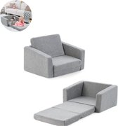 Slaapstoel - Uitklapbaar - Slaapbank - Logeerbed - Zetelbed - Slaapfauteuil - Vouwbed - 1 persoons - Zeer comfortabel - Grijs