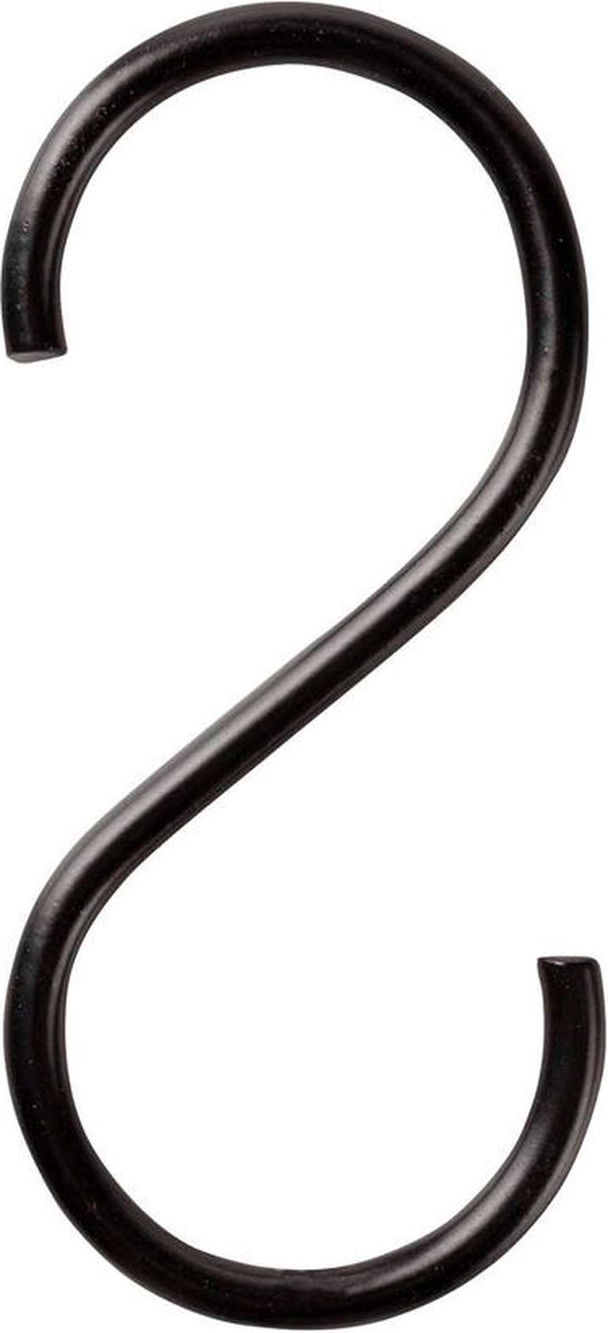 VT WONEN - Set van 6 S-haken - zwart - Small 8x4 - cm 6 stuks per pakket (totaal 36 haken)