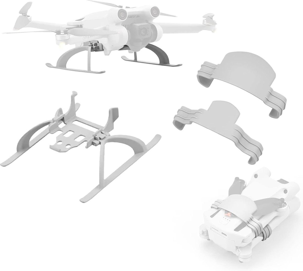 Opvouwbaar Landevoeten Landing-Frame met Propellerbescherming voor DJI Mini 3 Pro (1 + 2)
