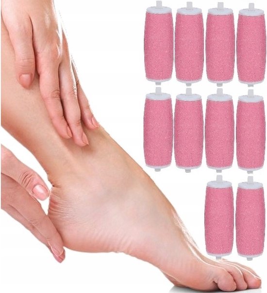 10 x vijlroller inzetstukken voor gladstrijken - Gladstrijkende hoofden - Vervangers voor Scholl Velvet Smooth Diamantvijlen - hoge kwaliteit = Super effectief - Eeltverwijderaar - Replacement Roller Heads - Spare Heads - Skin Scrub