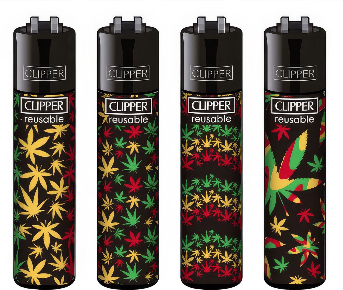 Goedkoopste Clipper Classic Large Aanstekers Jamaican Pattern (4 Stuks