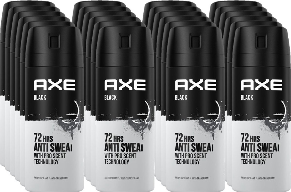 Goedkoopste Axe Deo Spray - Black Dry - Voordeelverpakking 24 x 150 ml