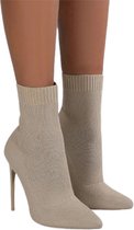 Hoge Hakken - Halve kousen - Naaldhak - Dames - Beige - Mode