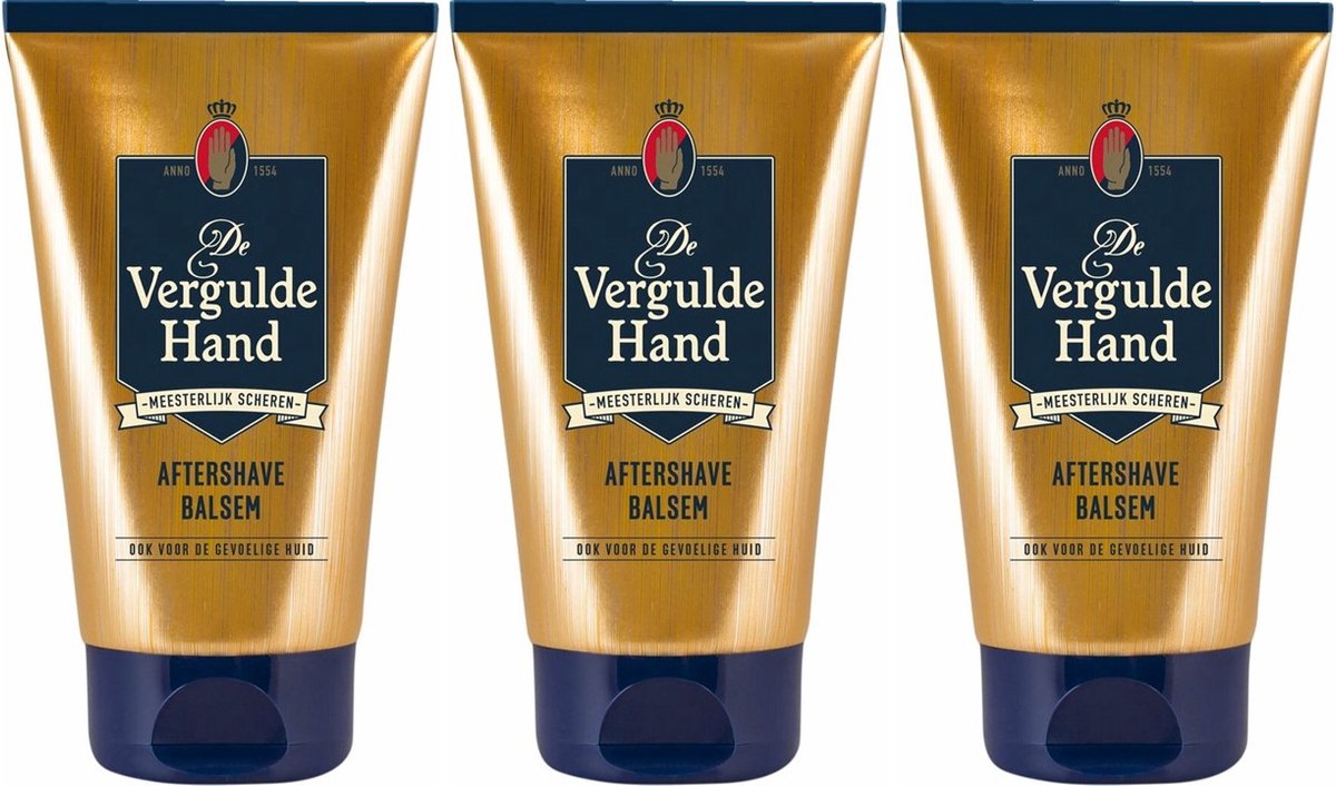Goedkoopste 3x Vergulde Hand Aftershave Balsem 100 ml