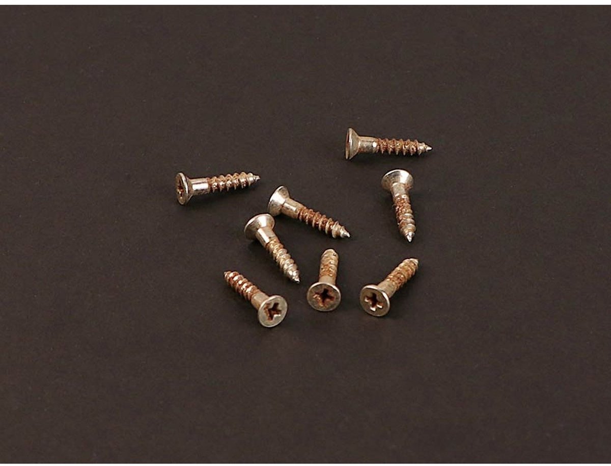 Boston MRC-MRSCWNL Montageschroeven Plat 2.4 x 13mm (8 stuks) - Nickel Relic voor Gitaren