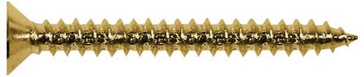 Boston TS-05-G 3,5x25mm Schroeven - 12 Stuks, Plat Verzinkt, Goud