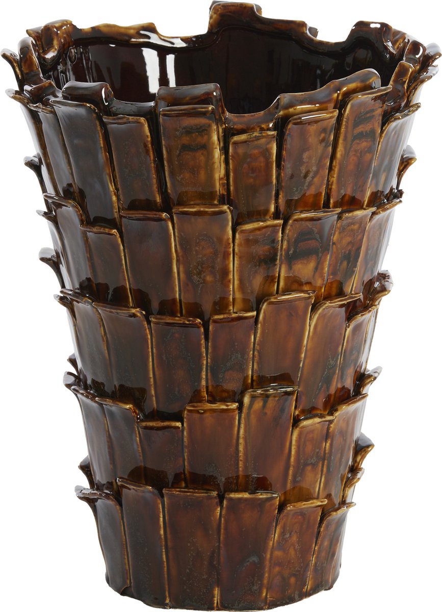Vaas BANYA - 27.5x27x34cm - Bruin