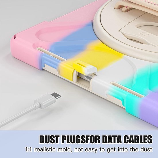iPad 10.2 (2019 / 2020 / 2021) kinderhoes groen met ingebouwde screenprotector