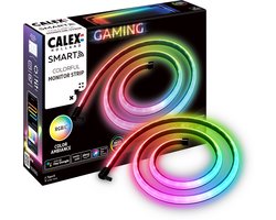 foto van Calex Gaming LED Strip voor Monitor - Razer Chroma Compatibel - Smart Home - RGBIC Synchronisatie voor PC - 110cm