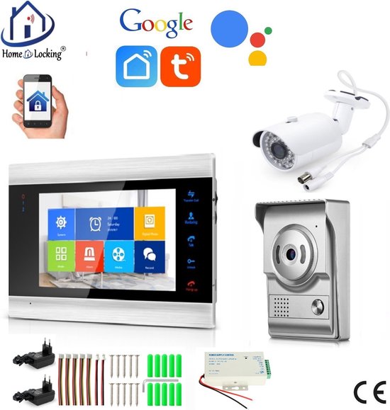 WIFI T-2104VC Videodeurbel met Binnen Scherm en Buiten - WIFI - €358,00