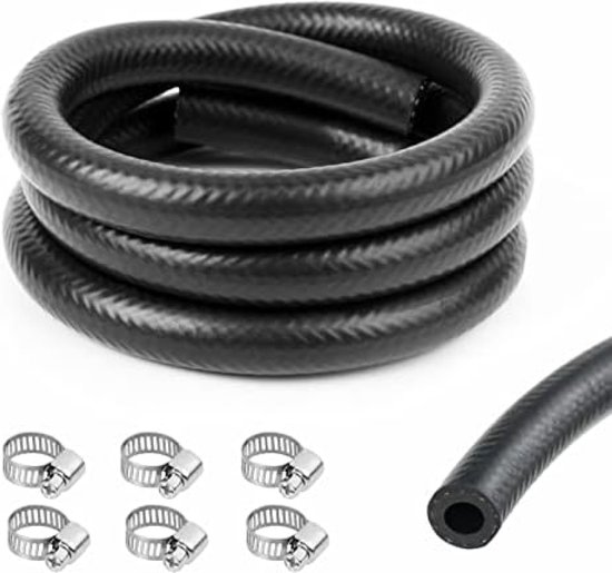 Tuyau Carburant NBR 3m - Diamètre Intérieur 5mm - Résistance 300PSI - Pour Moteurs Et Générateurs